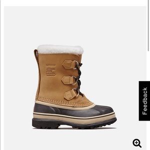 Sorel big kids caribou boots - 5 Y
